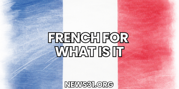 French for What Is It